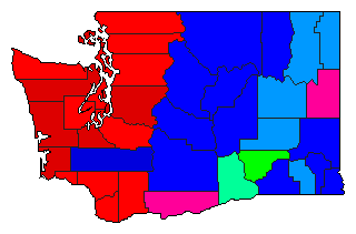 2010 Washington County Map of Open Runoff Election Results for Senator