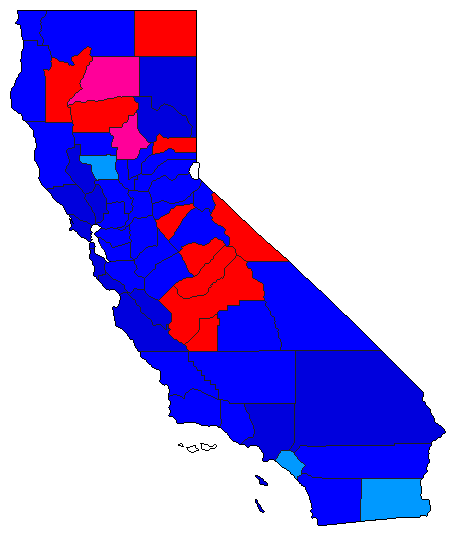 2010 California County Map of Republican Primary Election Results for Attorney General