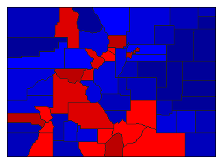 2010 Colorado County Map of General Election Results for Secretary of State