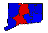 2010 Connecticut County Map of General Election Results for Governor