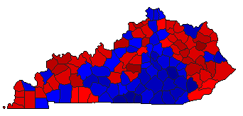 2011 Kentucky County Map of General Election Results for State Treasurer
