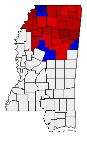 2011 Mississippi County Map of General Election Results for Referendum