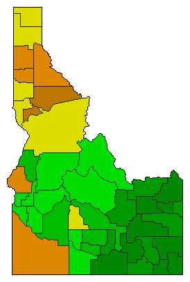 2012 Idaho County Map of Republican Primary Election Results for President