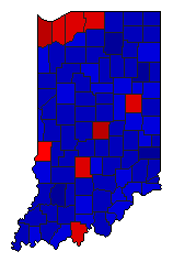 2012 Indiana County Map of General Election Results for President