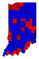 2012 Indiana County Map of General Election Results for Senator