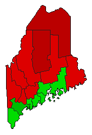 2012 Maine County Map of General Election Results for Initiative