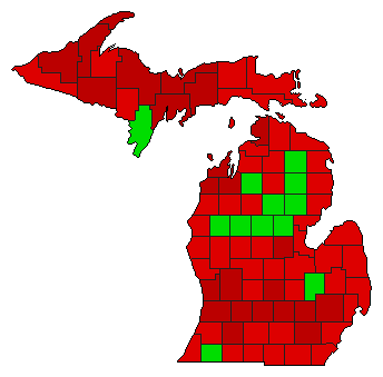2012 Michigan County Map of General Election Results for Initiative