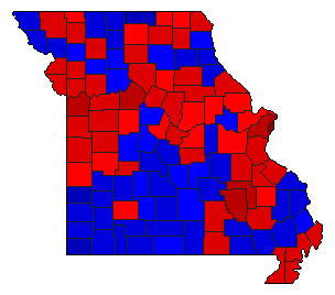 2012 Missouri County Map of General Election Results for Attorney General