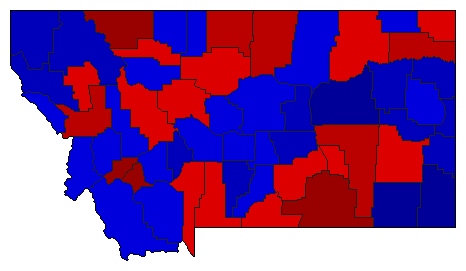 2012 Montana County Map of General Election Results for State Auditor