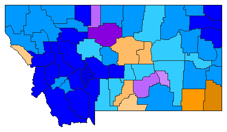 2012 Montana County Map of Republican Primary Election Results for Governor