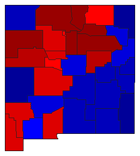 2012 New Mexico County Map of General Election Results for President