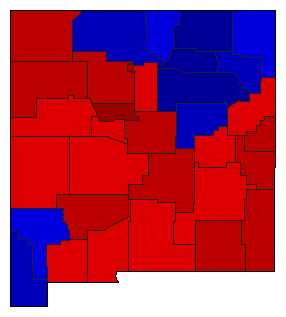 2012 New Mexico County Map of Democratic Primary Election Results for Senator