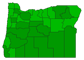 2012 Oregon County Map of Republican Primary Election Results for President
