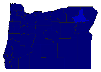 2012 Oregon County Map of Republican Primary Election Results for Secretary of State