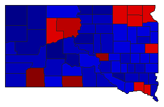 2012 South Dakota County Map of General Election Results for US Representative
