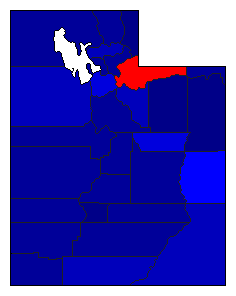 2012 Utah County Map of General Election Results for Senator