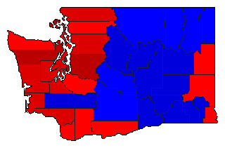 2012 Washington County Map of Open Runoff Election Results for Attorney General