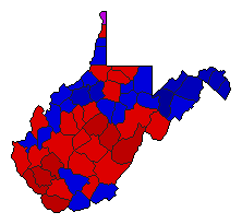 2012 West Virginia County Map of General Election Results for Attorney General