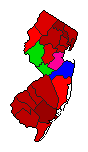 2013 New Jersey County Map of Democratic Primary Election Results for Senator