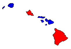 2014 Hawaii County Map of Democratic Primary Election Results for Senator