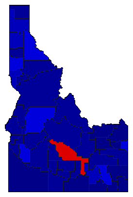 2014 Idaho County Map of General Election Results for Senator