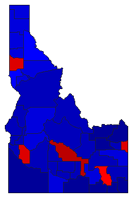 2014 Idaho County Map of General Election Results for Governor