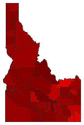 2014 Idaho County Map of Democratic Primary Election Results for State Treasurer