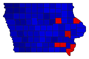 2014 Iowa County Map of General Election Results for State Auditor
