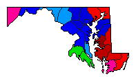 2014 Maryland County Map of Republican Primary Election Results for Governor