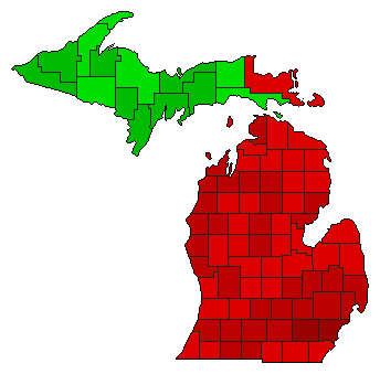 2014 Michigan County Map of General Election Results for Referendum
