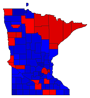 2014 Minnesota County Map of General Election Results for Secretary of State