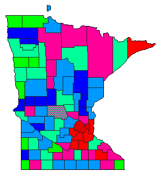2014 Minnesota County Map of Democratic Primary Election Results for Secretary of State