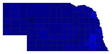 2014 Nebraska County Map of General Election Results for State Treasurer