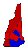 2014 New Hampshire County Map of General Election Results for Senator