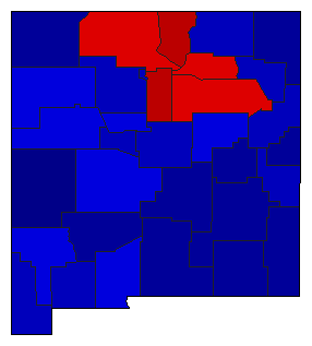2014 New Mexico County Map of General Election Results for Governor