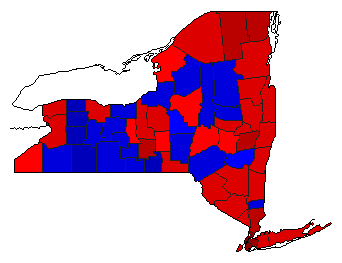 2014 New York County Map of General Election Results for Comptroller General