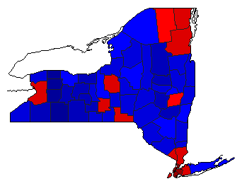 2014 New York County Map of General Election Results for Governor