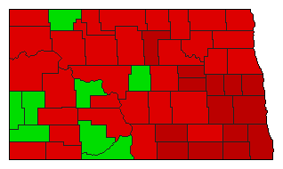 2014 North Dakota County Map of General Election Results for Referendum