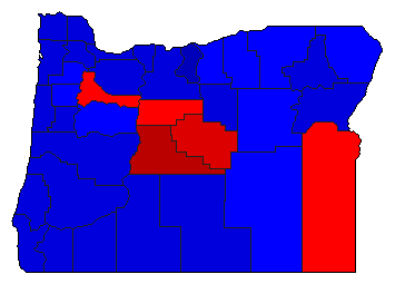 2014 Oregon County Map of Republican Primary Election Results for Senator