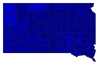 2014 South Dakota County Map of Republican Primary Election Results for Governor