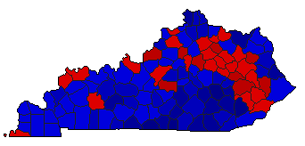 2015 Kentucky County Map of General Election Results for State Auditor