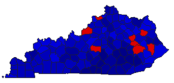2015 Kentucky County Map of General Election Results for Agriculture Commissioner