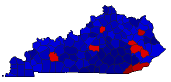 2015 Kentucky County Map of General Election Results for State Treasurer