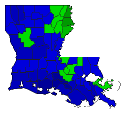 2015 Louisiana County Map of General Election Results for Attorney General