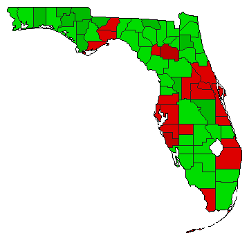 2016 Florida County Map of General Election Results for Amendment