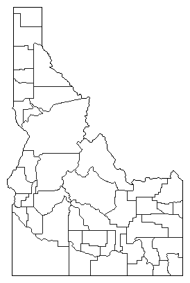 2016 Idaho County Map of Democratic Primary Election Results for President