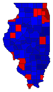 2016 Illinois County Map of General Election Results for Senator