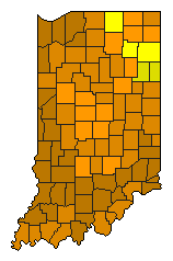 2016 Indiana County Map of Republican Primary Election Results for President