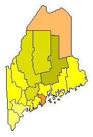 2016 Maine County Map of Republican Primary Election Results for President