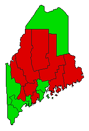 2016 Maine County Map of General Election Results for Initiative